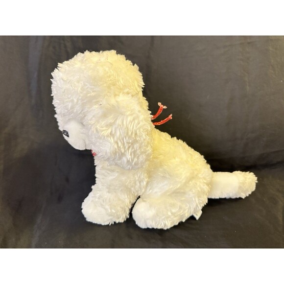 Vintage A&A PLUSH INC  White Poodle Dog Realistic Plush 8 X 11 - Picture 5 of 10